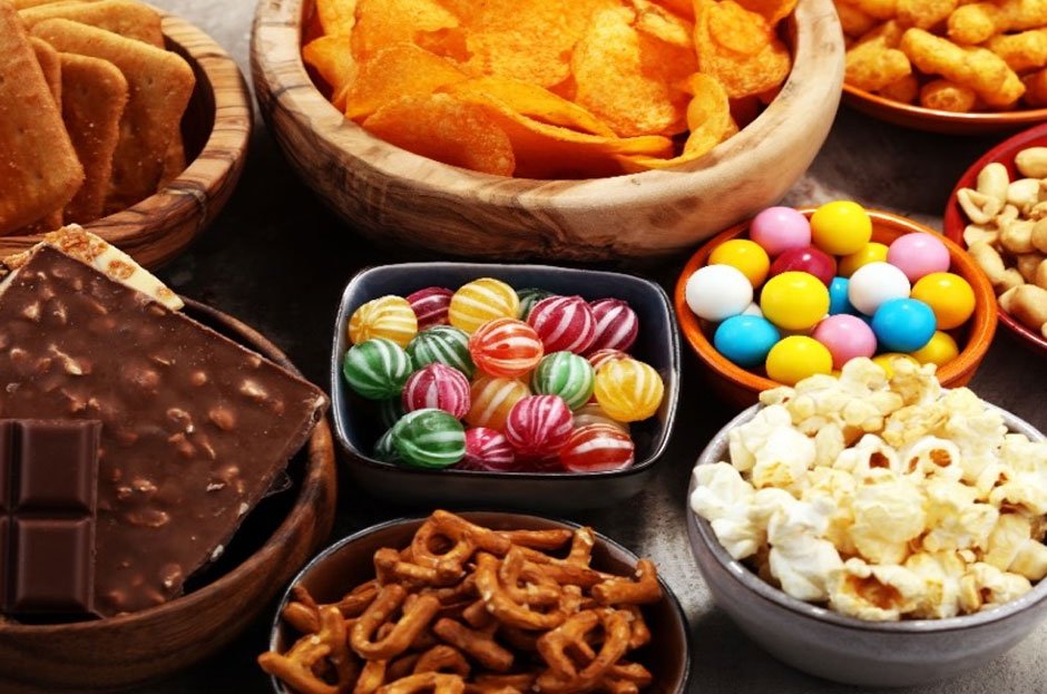 Assorted snacks and sweets